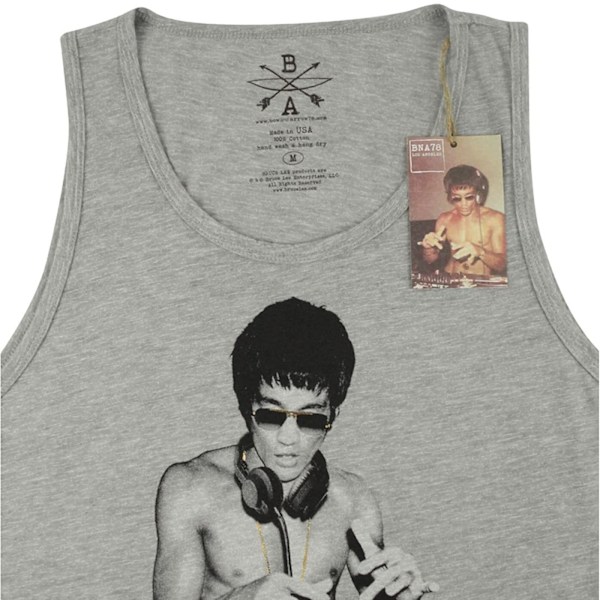 BNA78 Herr Gung Fu Scratch Bruce Lee Tank Top XXL Grå Grey XXL