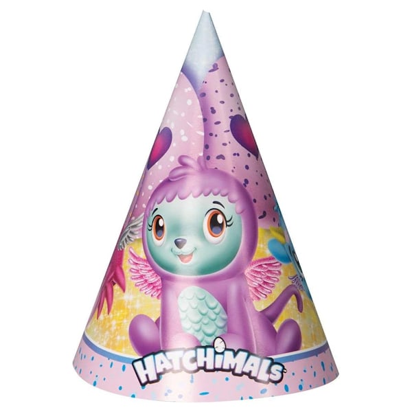 Hatchimals Cone Party Hat (8-pack) En Storlek Flerfärgad Multicoloured One Size