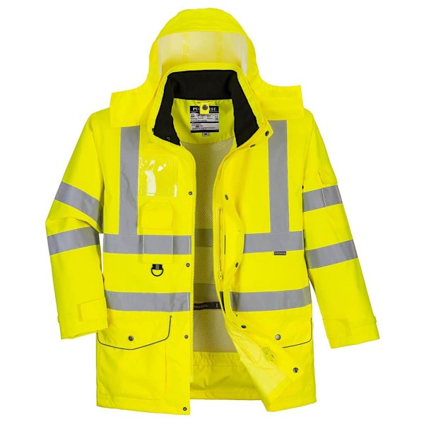 Portwest Herr Hi-Vis 7 i 1 Trafikjacka M Gul Yellow M