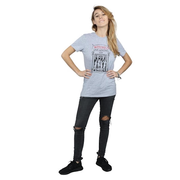 Fantastiska vidunder Kvinnor/Damer Häxor Lever Bland Oss Bomull Pojkvän Sports Grey XL