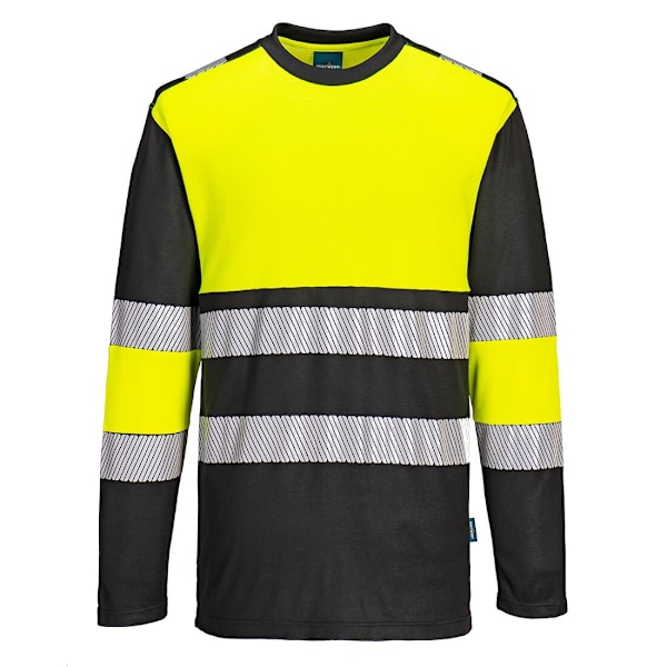 Portwest Herr PW3 Bomull Hög Synlighet T-shirt 4XL Gul/Svart Yellow/Black 4XL