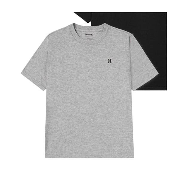 Hurley Core Logo T-shirt för barn (2-pack) 8-10 år Dark Grey Heather 8-10 Years