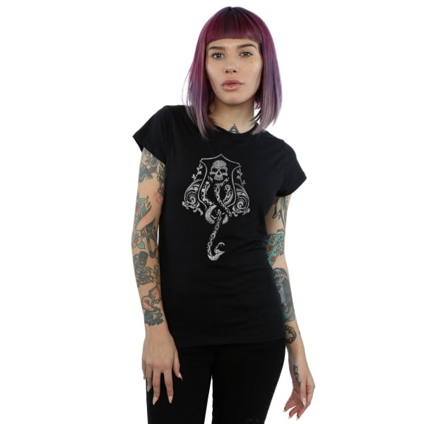Harry Potter Dam/Kvinnor Mörka Märket Bomull Logotyp T-shirt S Svart Black S