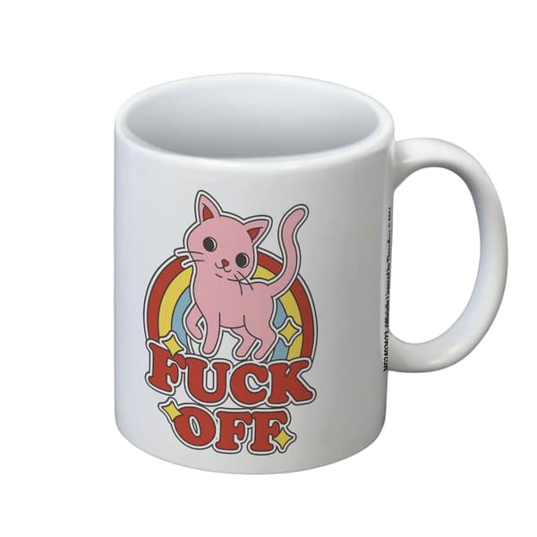 Threadless Fuck Off Mugg One Size Vit/Röd/Rosa White/Red/Pink One Size