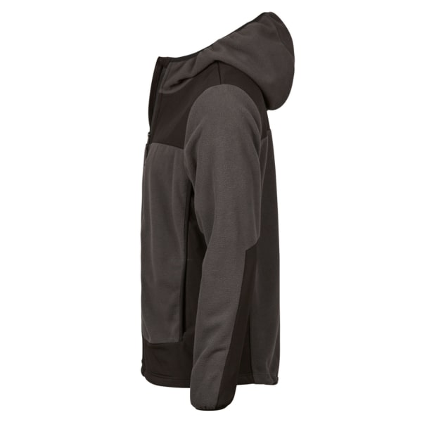 Tee Jays Mens Mountain Fleece Huvjacka XL Asfalt/Svart Asphalt/Black XL