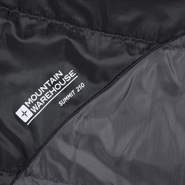 Mountain Warehouse Summit 250 Sovsäck med Vänster Blixtlås, Mumieform, 200cm Grey 200cm