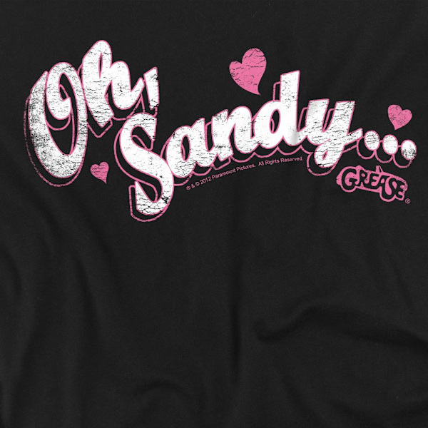 Grease Herr Oh Sandy T-Shirt 5XL Svart Black 5XL