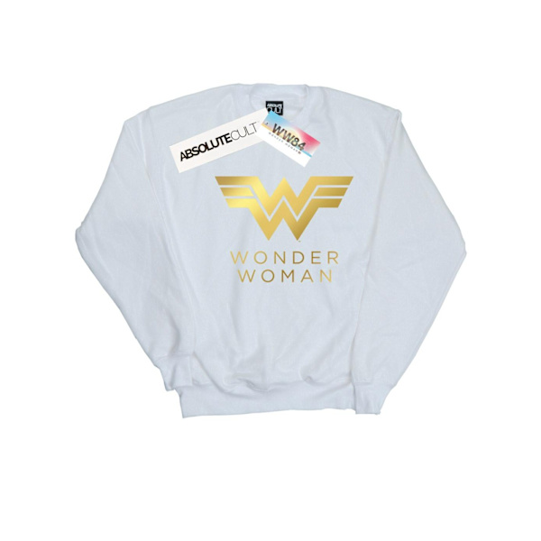 DC Comics Herr Wonder Woman 84 Gyllene Logotyp Sweatshirt 4XL Vit White 4XL