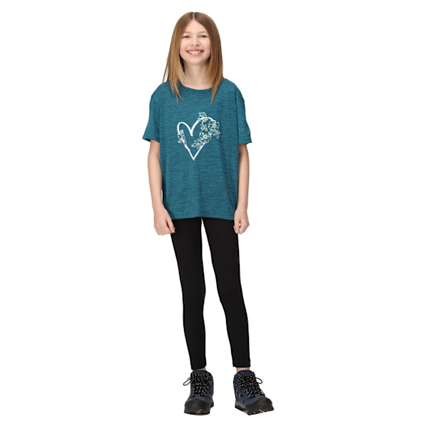 Regatta Barn/Barn Findley Keep Going Heart Marl T-Shirt 5- Gulfstream 5-6 Years