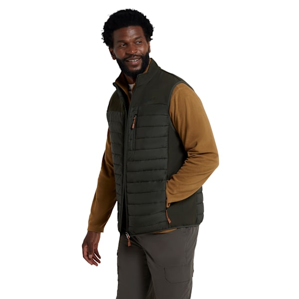 Mountain Warehouse Mens Turbine II Hybrid Padded Gilet XXL Grön Green XXL