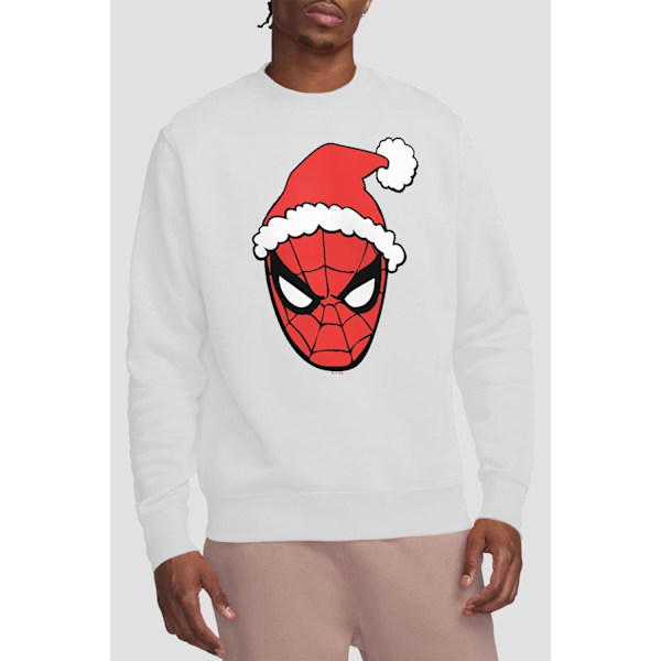 Spider-Man Unisex Vuxen Tomteluva Sweatshirt XXL Vit White XXL
