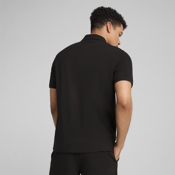Puma Herr Logotyp Piké Klassisk Pikétröja L Svart Black L