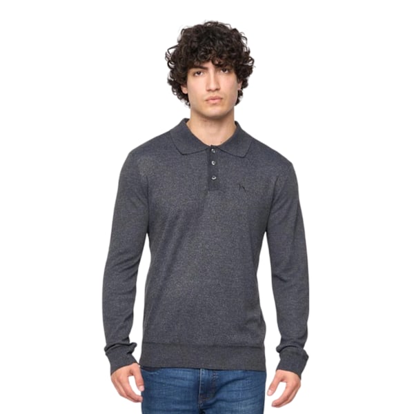 Bewley & Ritch Herr Ashland Polo Sweatshirt M Svartmelerad Black Marl M