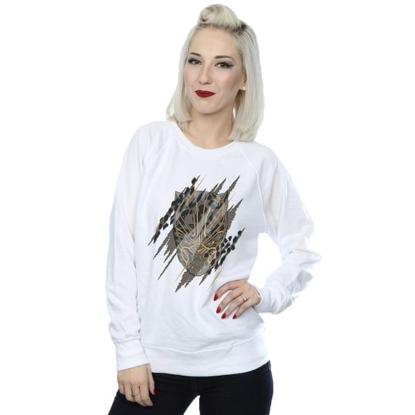 Marvel Womens/Ladies Black Panther Gold Sweatshirt S Vit White S