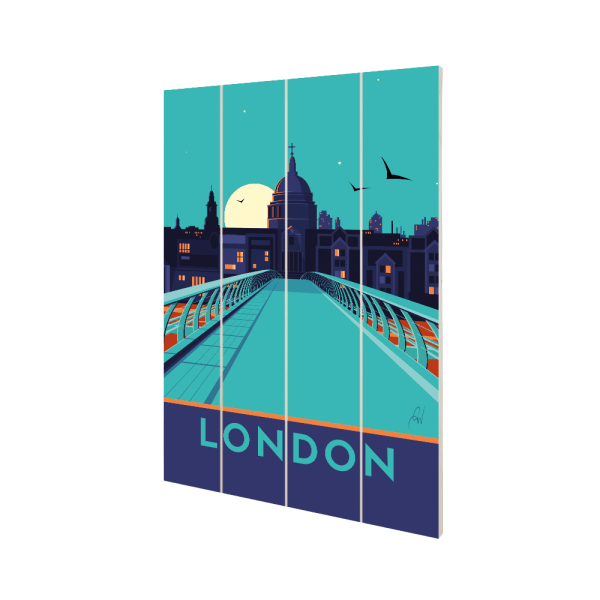 Georgina Westley London St Paul´s träplakett 40cm x 59cm Blå/ Blue/Navy 40cm x 59cm