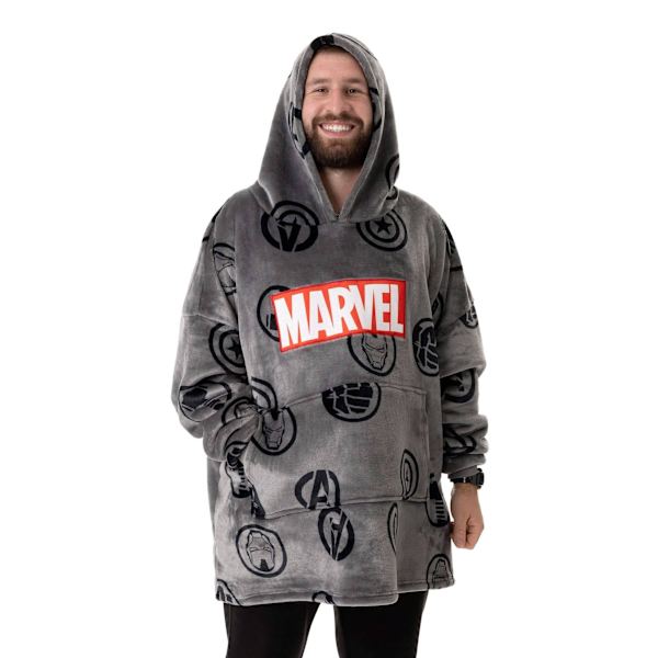 Avengers Herr Logotyp Filttröja One Size Grå Grey One Size