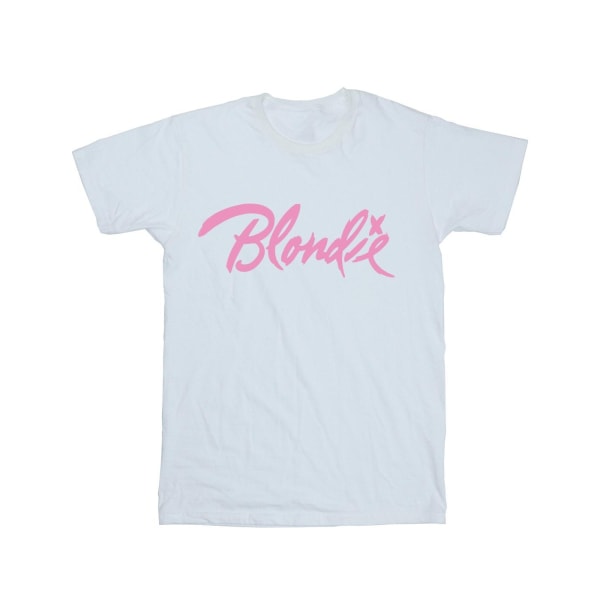 Blondie Dam/Dam Klassisk logotyp bomull Pojkvän T-shirt 3XL White 3XL
