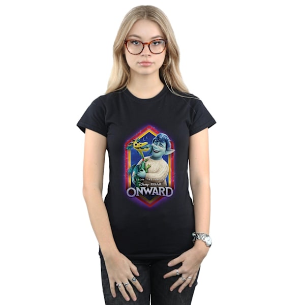 Disney Dam/Kvinnor Onward Laurel Och Blazey Crest Bomull T-shirt Black L