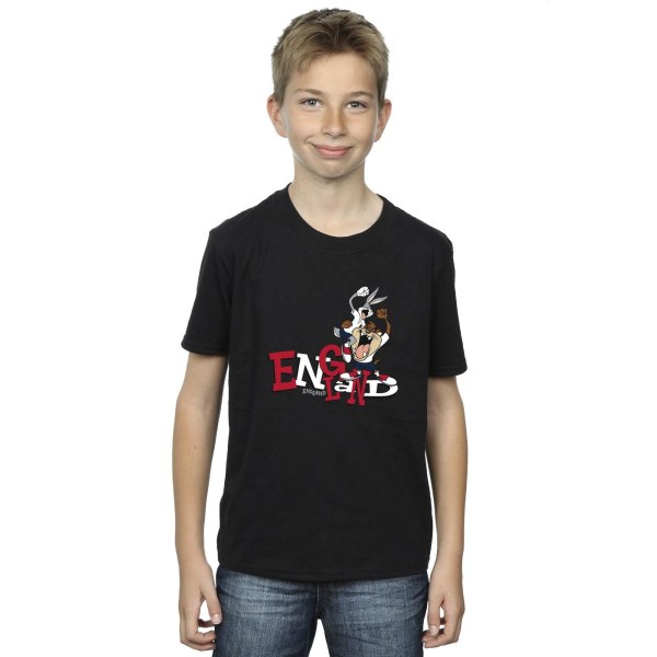 Looney Tunes Boys Bugs & Taz England T-shirt 3-4 år Svart Black 3-4 Years