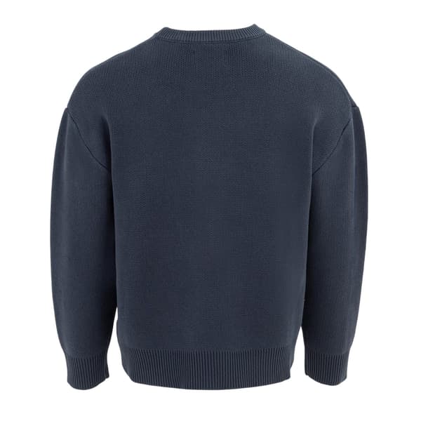 Firetrap Herr Stickad Bomull Tröja med Rund Hals S Marinblå Navy S