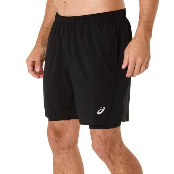Asics Core 2-i-1 löparshorts för herrar L Svart Black L
