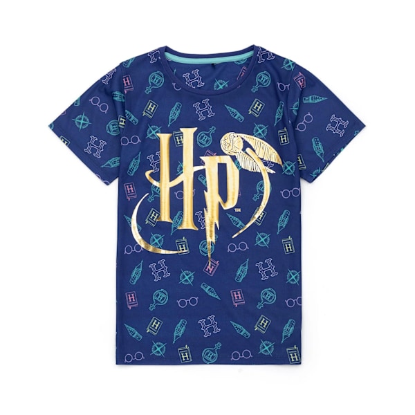 Harry Potter Barn/Barn Kort Pyjamasset 7-8 År Blå Blue 7-8 Years