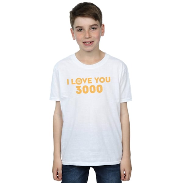 Marvel Pojkar Avengers Endgame Jag Älskar Dig 3000 Arc Reactor T-shirt White 7-8 Years