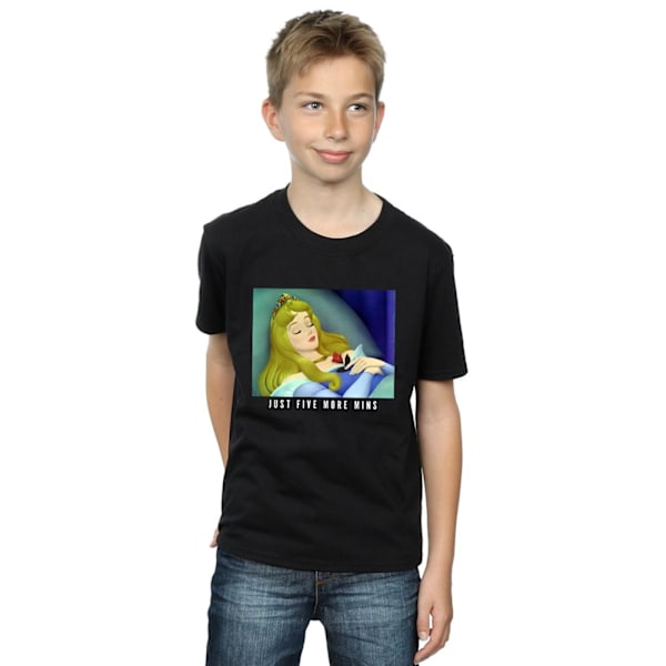 Disney Princess Boys Sleeping Beauty Fem Minuter Till T-shirt Black 7-8 Years