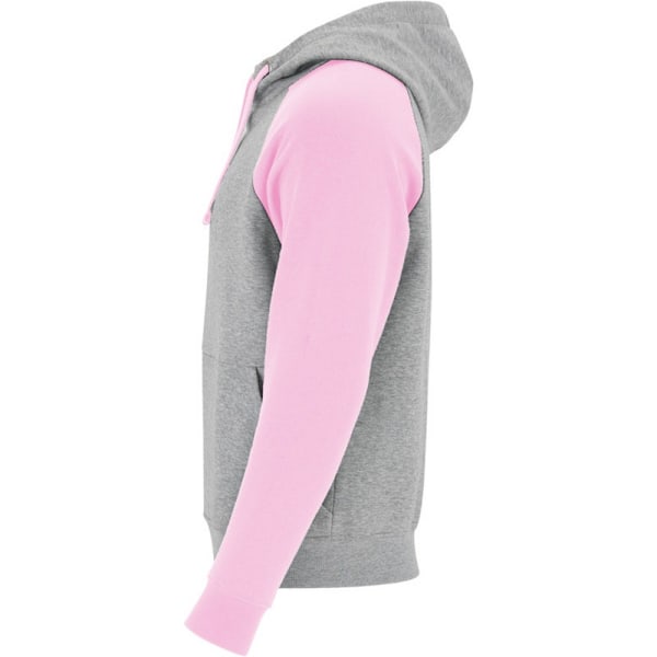 Roly Badet Tvåfärgad Hoodie med Dragsko för Barn 9-10 År Heather Grey/Light Pink 9-10 Years