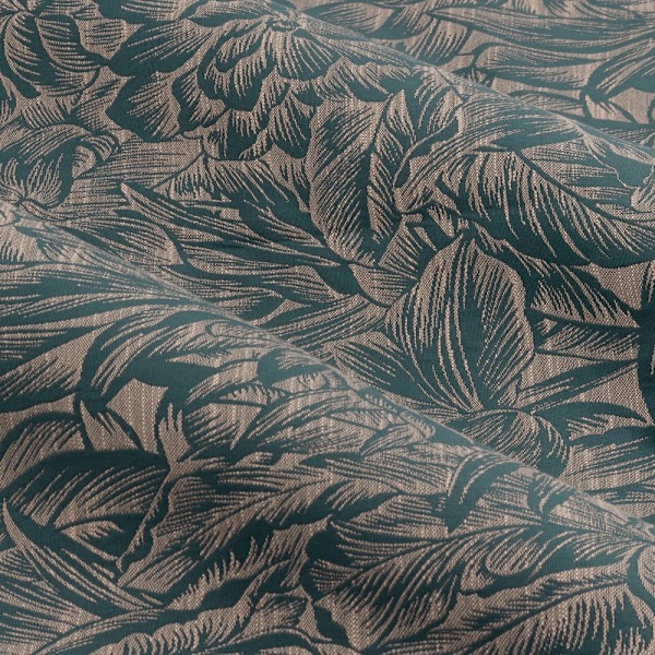 Wylder Nature Grantley Jacquard Pencil Pleat Gardiner 168cm x 2 Wedgewood 168cm x 229cm