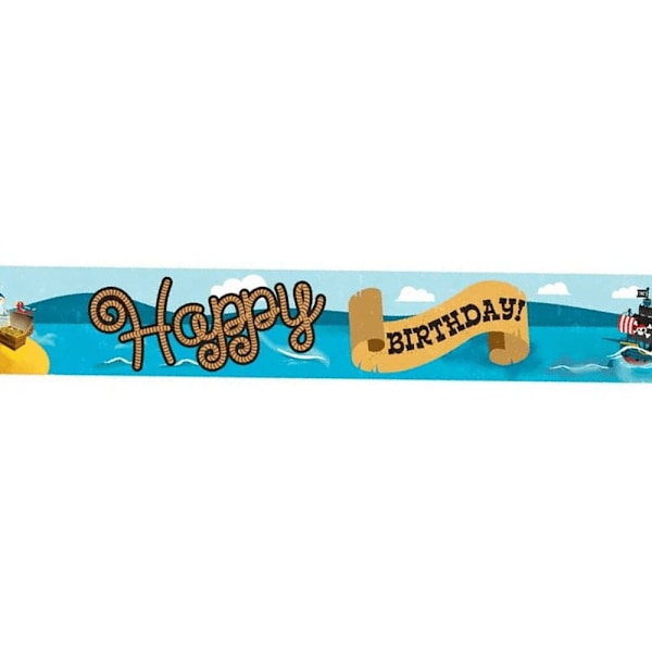 Apac Folie Pirat Grattis på födelsedagen Banner One Size Flerfärgad Multicoloured One Size