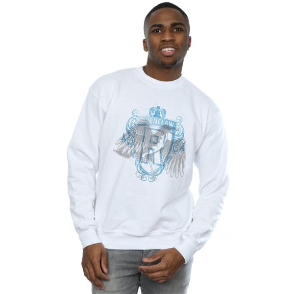 Harry Potter Herr Ravenclaw Raven Crest Sweatshirt 4XL Vit White 4XL