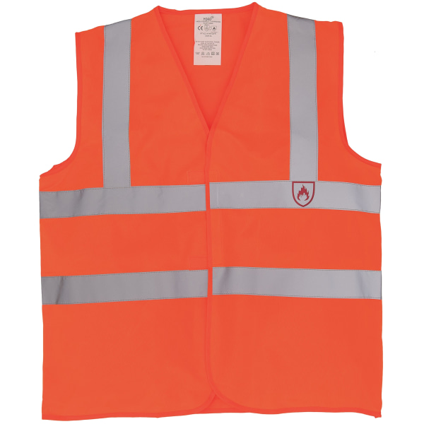 Yoko Flamskyddad Hi-Vis ärmlös väst M Orange Orange M