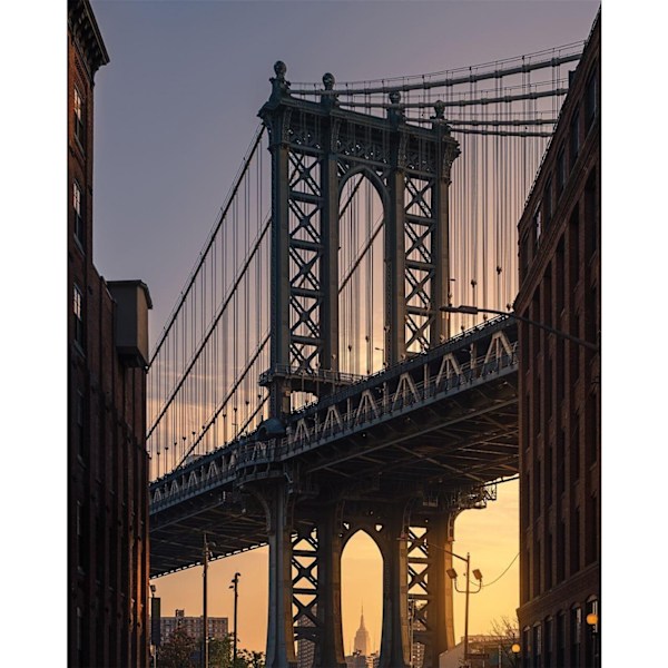 David Martin Castan Bridge inramad duktryck 80 cm x 60 cm grå Grey/Black/Yellow 80cm x 60cm