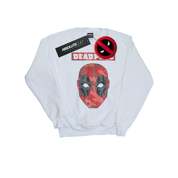 Marvel Womens/Ladies Deadpool Camo Head Sweatshirt XXL Vit White XXL