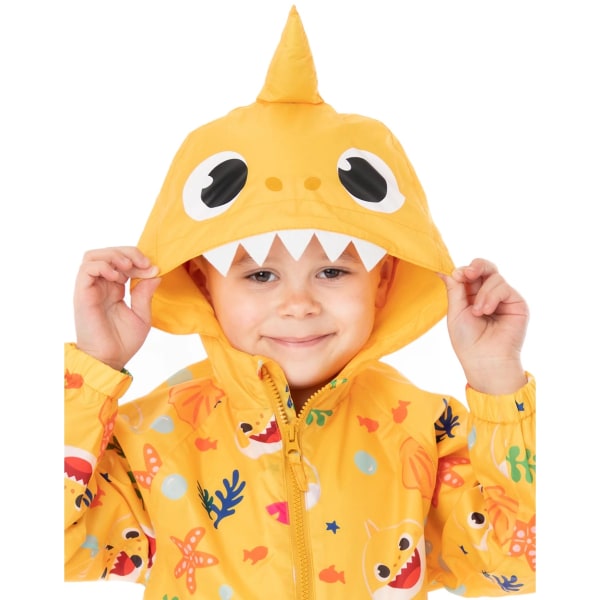 Baby Shark Barn/Barn 3D Tänder Puddle Dräkt 5-6 år Gul Yellow 5-6 Years