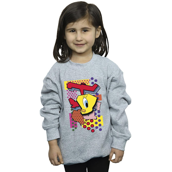 Looney Tunes Girls Tweety Pop Art Sweatshirt 9-11 år Sport Sports Grey 9-11 Years