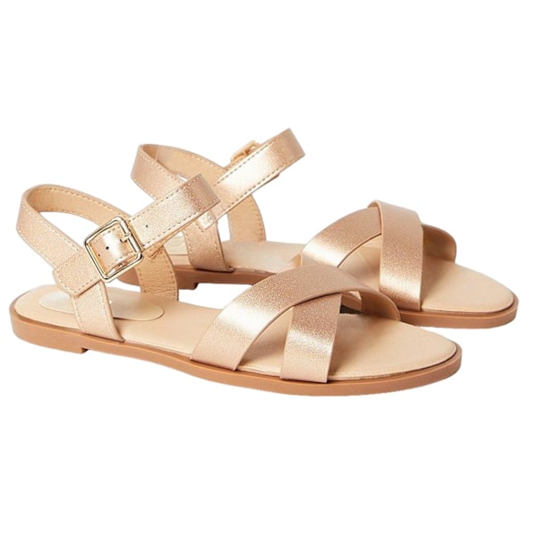 Dorothy Perkins Dam/Dam Florence Crossover Bred Platta Sandaler Rose Gold 6 UK