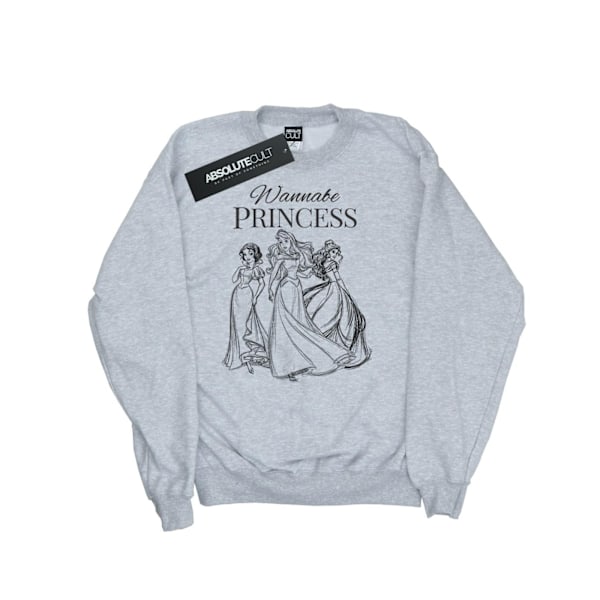 Disney Princess Womens/Ladies Wannabe Princess Sweatshirt S Hea Heather Grey S