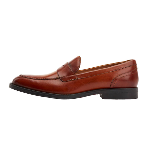 Base London Kennedy lädersloafers för män 10 UK bränd brun Burnt Tan 10 UK