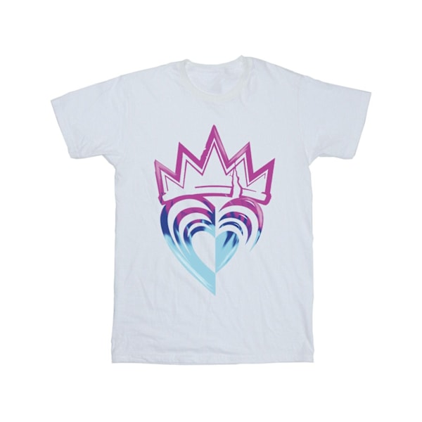 Disney Boys Descendants Rosa Krona T-shirt 12-13 År Vit White 12-13 Years