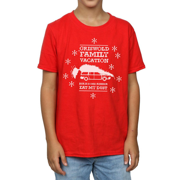 National Lampoon's Christmas Vacation Boys Eat My Dust T-shirt Red 12-13 Years