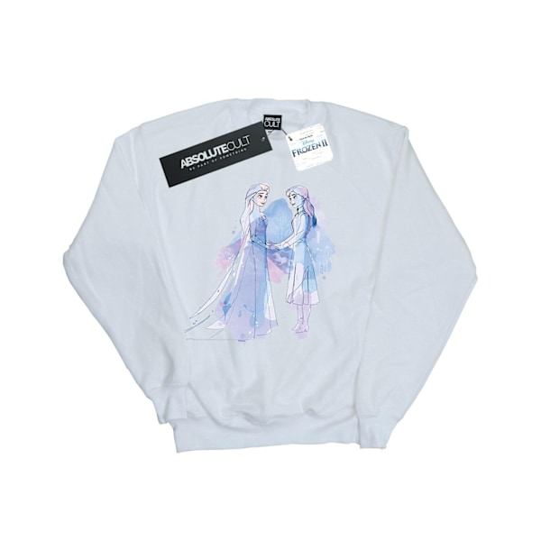 Disney Girls Frozen 2 Elsa Anna Sisters Sketch Sweatshirt 12-13 White 12-13 Years