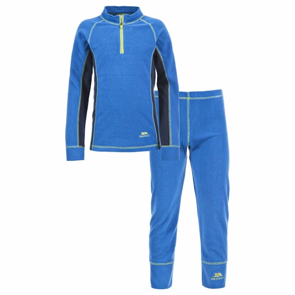 Trespass Barn/Barn Bubbles Fleece Topp Och Botten Baslager Electric Blue X 7-8 Years