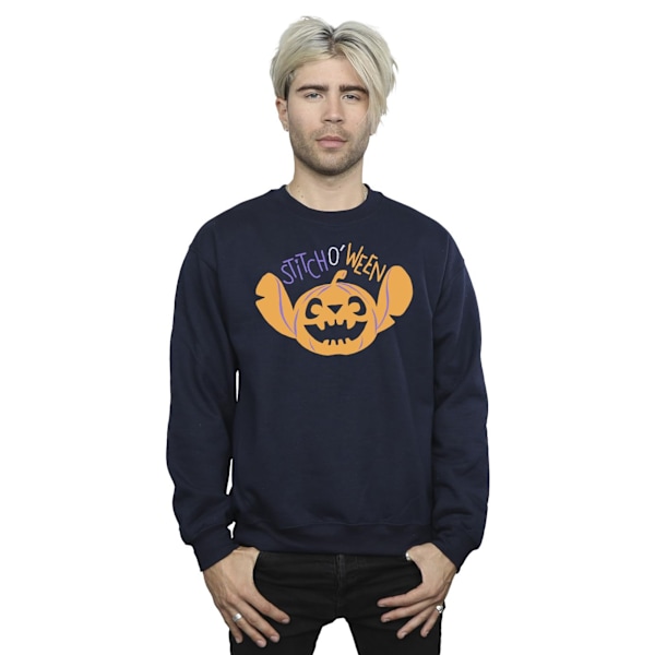 Lilo & Stitch Herr Stitch O Ween Sweatshirt 4XL Marinblå Navy Blue 4XL