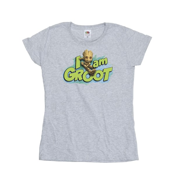 Marvel Dam/Kvinnor Guardians Of The Galaxy I Am Groot Hoppande Sports Grey XXL