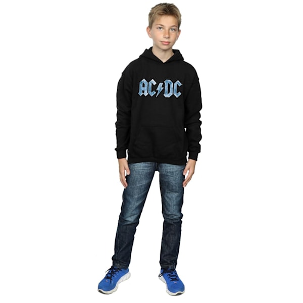 AC/DC Pojkar Blå Is Logo Hoodie 7-8 År Svart Black 7-8 Years