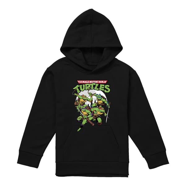 TMNT Barn/Ungdom Midnight Group Pullover Hoodie 9-11 År B Black 9-11 Years