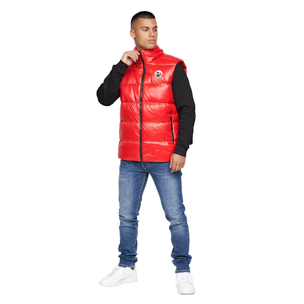 Born Rich Mens Henrico Hooded Gilet L Röd Red L