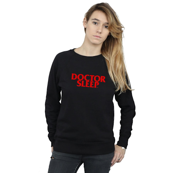 Doctor Sleep Dam/Dam Text Logo Sweatshirt XL Svart Black XL